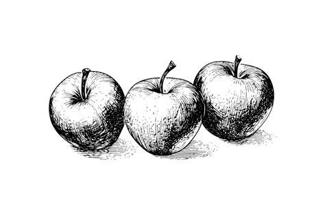 Apple fruit hand drawn engraving style vector illustrations. 28003831 ...