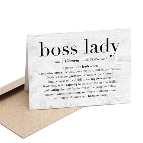 Personalized Boss Lady Card PRINTABLE Girl Boss Babe Card - Etsy