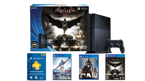 Sony PlayStation 4 Batman or Last of Us Bundle w/ 3 mo. PS Plus, Madden 16 & another game $399 ...