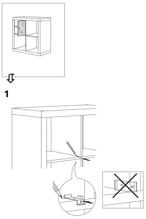 IKEA KALLAX Glass Door Cabinet Instruction Manual