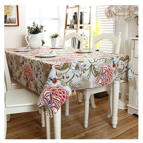 100% Cotton tablecloth Europe Floral Printed table cover rectangle party wedding tablecloths New ...