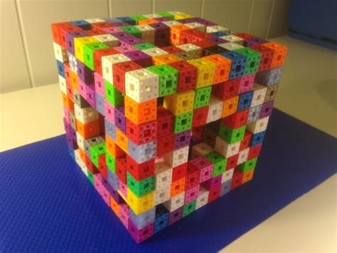 3D Printed Level 4 Menger sponge built out of 400 Level 2 Menger ...