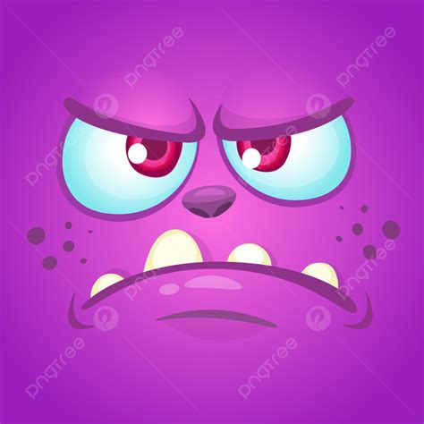 Angry Monster Vector Art PNG, Cartoon Angry Monster Face, Face, Holiday, Halloween PNG Image For ...