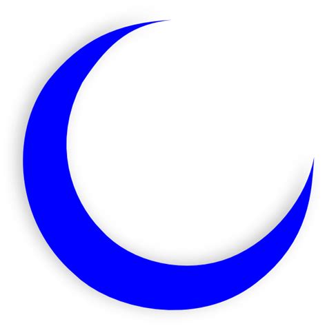 Blue Moon Crescent Clip Art at Clker.com - vector clip art online ...