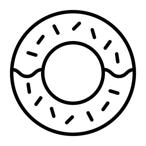 Donut Line Icon 6559448 Vector Art at Vecteezy