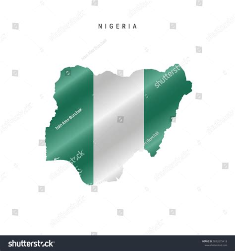 Detailed Waving Flag Map Nigeria Vector Stock Vector (Royalty Free ...