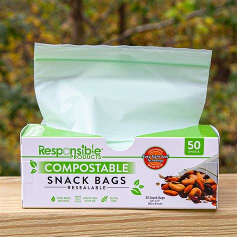 Eco-Friendly Resealable Compostable Food Storage Bags (Small) - Responsible Products