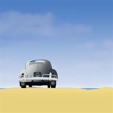 Car in the beach ipad wallpaper to download