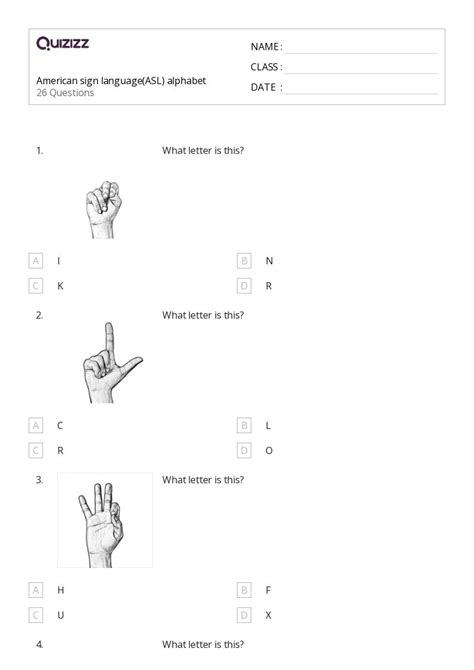 50+ American Sign Language worksheets for 5th Year on Quizizz | Free ...