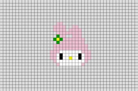 My Melody Pixel Art | Pixel art, Easy pixel art, Pixel art grid