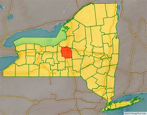 Map of Onondaga County, New York - Thong Thai Real