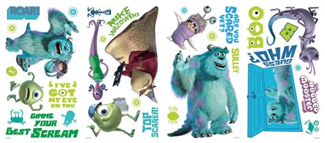 New Monsters Inc Wall Decals Disney Stickers Kids Bedroom or Toy Room ...