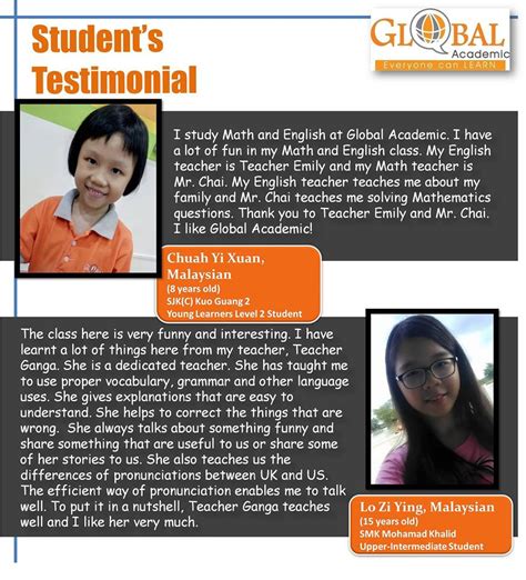 Student's Testimonial - Global Academic