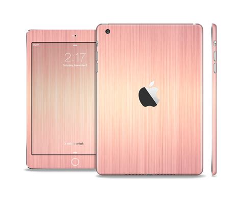 The Rose Gold Brushed Surface Skin Set for the Apple iPad Mini 4 ...