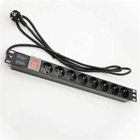 PDU Horizontal 8 Outlet Rack 16A / Power Distribution Unit 8 Hole - China Optical Fiber ...