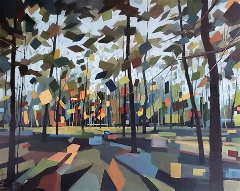 Abstract forest painting - Wandering in Wonder | Holly Van Hart