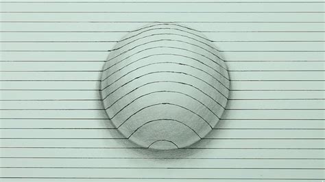 Drawing A 3D Sphere - Optical Illusion (Time Lapse) - YouTube