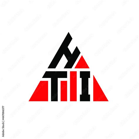 HTI triangle letter logo design with triangle shape. HTI triangle logo ...