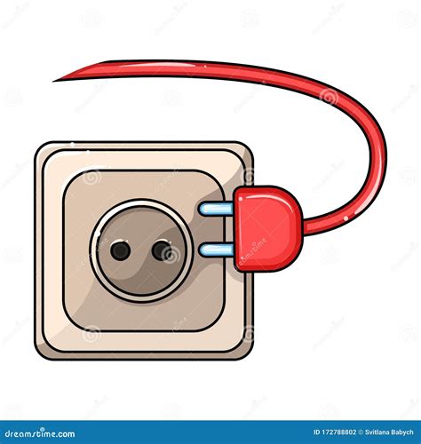 Socket of Plug Vector Icon.Cartoon Vector Icon Isolated on White ...