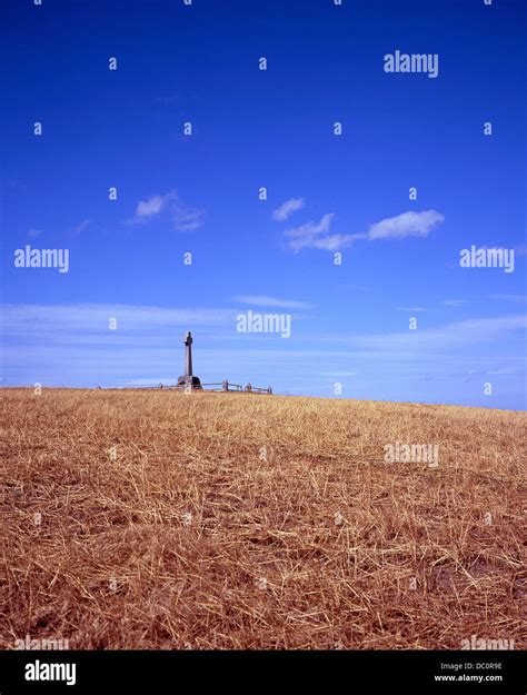 The Flodden Monument commemorating The Battle of Flodden Field 1513 near the village of Branxton ...