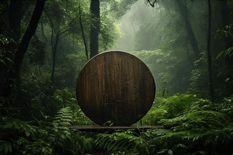 Premium AI Image | Monsoon rain forest with wooden