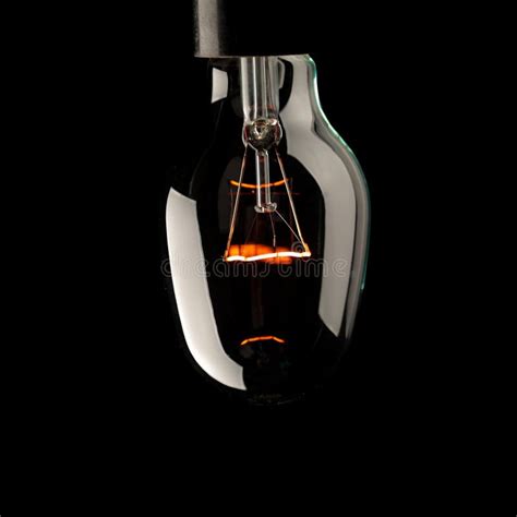 Light bulb on black stock image. Image of object, electrical - 10090493