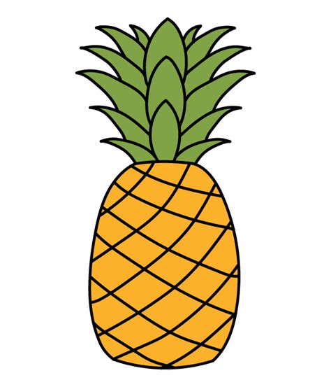 How to Draw a Pineapple | Ananas dessin, Dessin couleur, Image ananas