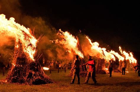 In Photos: Giant 'torches,' fireworks light up night sky on shore of Japan's largest lake - The ...