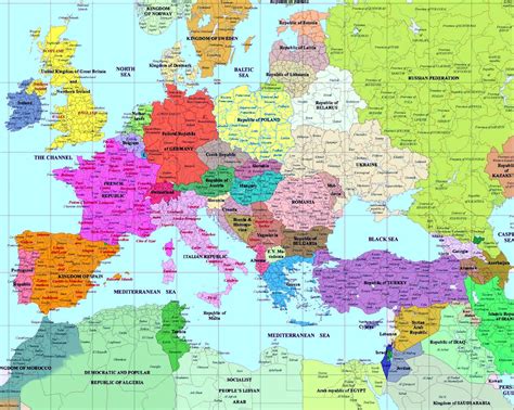 Physical Map of Europe Europe Political Map Geology.com - Europe Globe Map