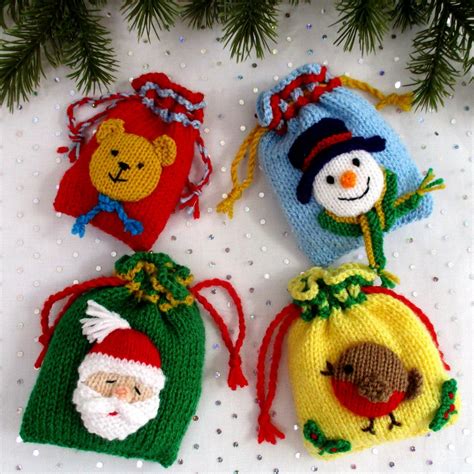 Tašky slávnostného zábavného pletenia vzor Dollytime Christmas Knitting Projects, Christmas ...