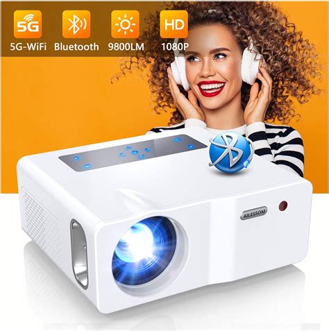 Amazon.com: 5G WiFi Bluetooth Projector,Native1080P HD 13000L Mini ...