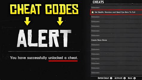 Red Dead Redemption 2 - FULL LIST OF ALL CHEAT CODES! How to Enter ...