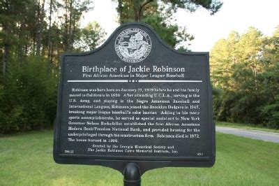 Georgia History, Historic Sites & Points of Interest: Jackie Robinson Birthplace near Cairo, Georgia