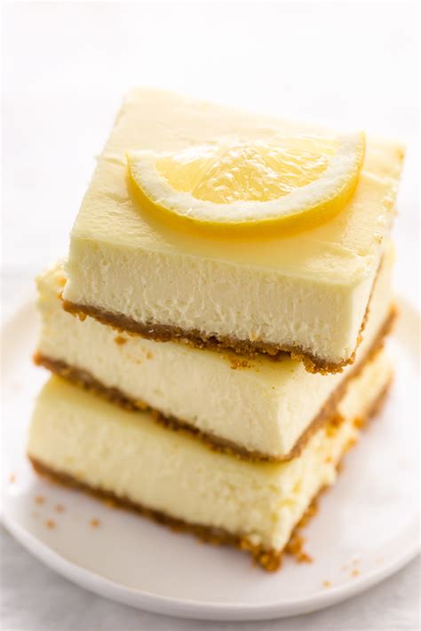 Lemon Cheesecake Bars - Baker by Nature