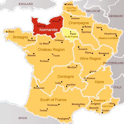 Where Is Normandy France | Dordogne france, France map, Normandy france