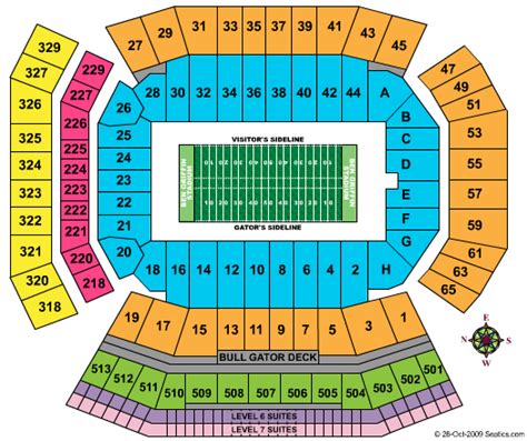 Ben Hill Griffin Stadium Seating Chart | Ben Hill Griffin Stadium | Gainesville, Florida