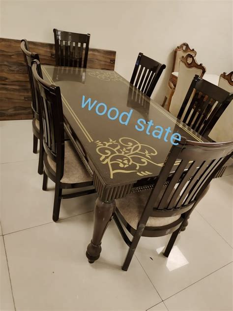 Marble Top Wooden 6 Seater Dining Table at Rs 55000/set in New Delhi | ID: 24773387430