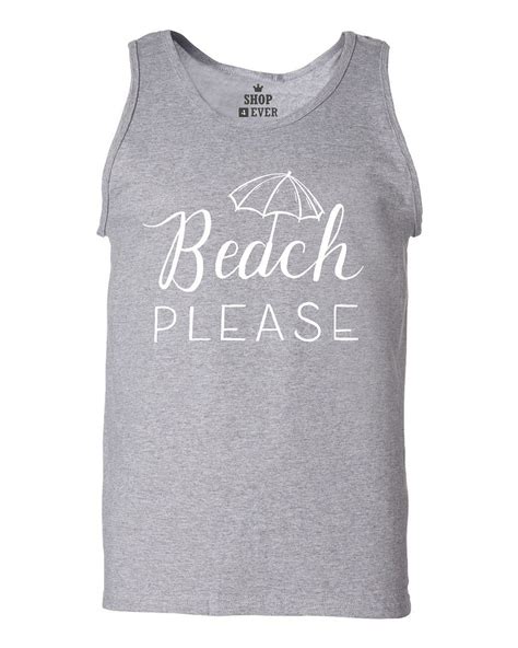 Beach Please Men's Tank Top Funny Summer Workout Camping Good Vibes ...