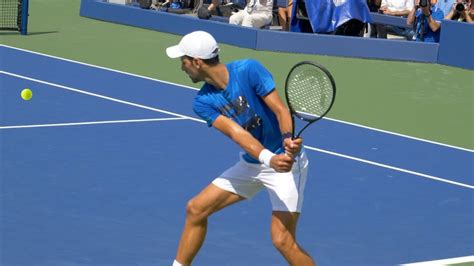 Novak Djokovic Backhand Slow Motion (Practice vs Match) - Tennis ...