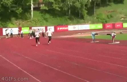 Girl Running In Field Gif