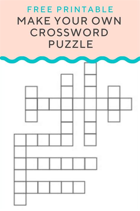 Crossword Puzzle Maker Free Printable Pdf