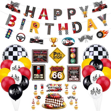 Buy XJLANTTE Race Car Birthday Party Decorations - Racing Birthday ...