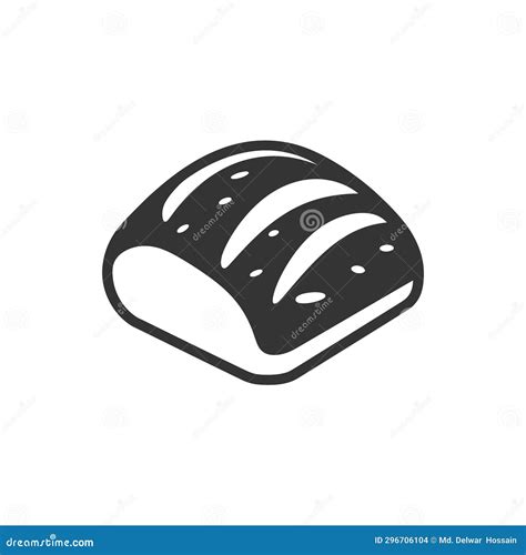 Sourdough Bread Icon stock illustration. Illustration of sign - 296706104