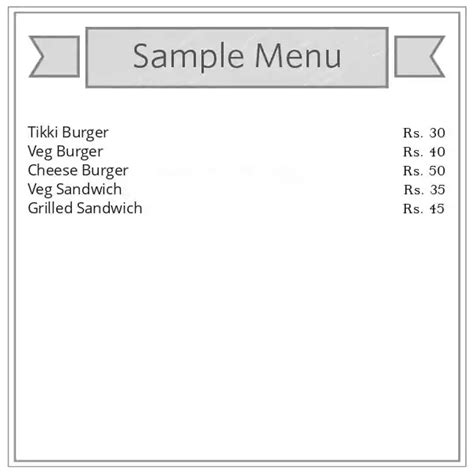 Menu of Mr Burger, Rajajipuram, Lucknow