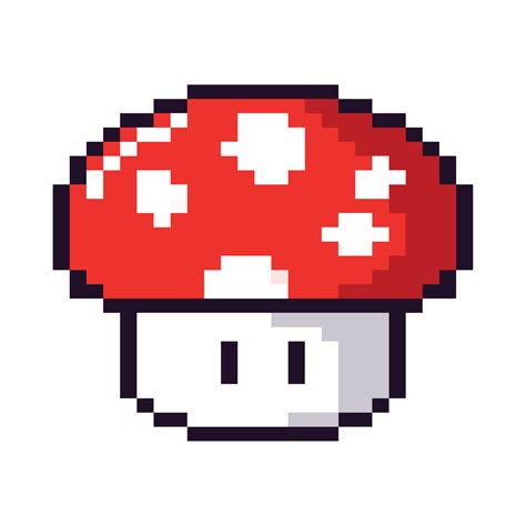 cute mushroom pixel art 10793609 Vector Art at Vecteezy