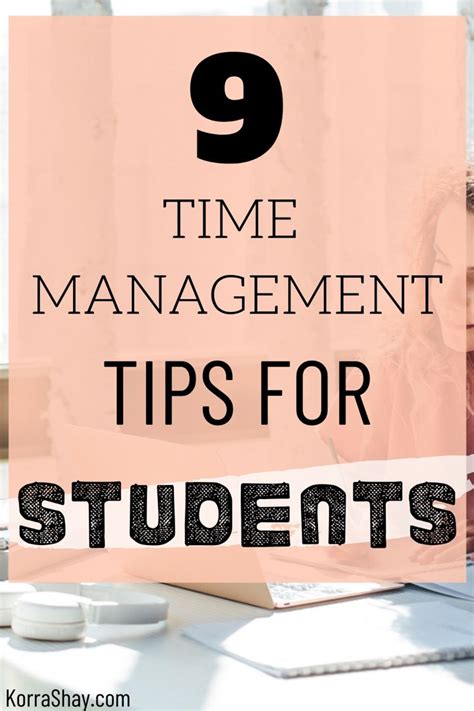 9 time management tips for students | Time management tips, Time management, Management tips