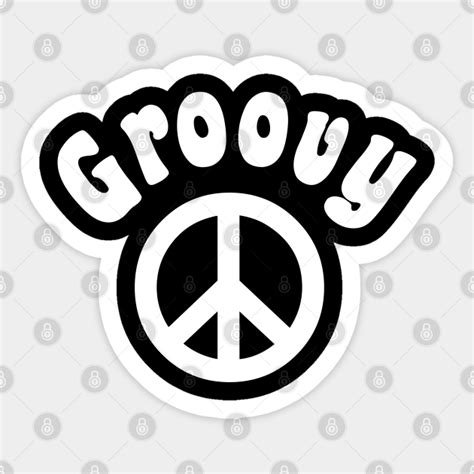 Groovy Peace Sign - Groovy - Sticker | TeePublic