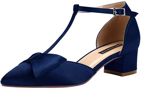 Navy Blue Dress Shoes Low Heel - GESTUDF