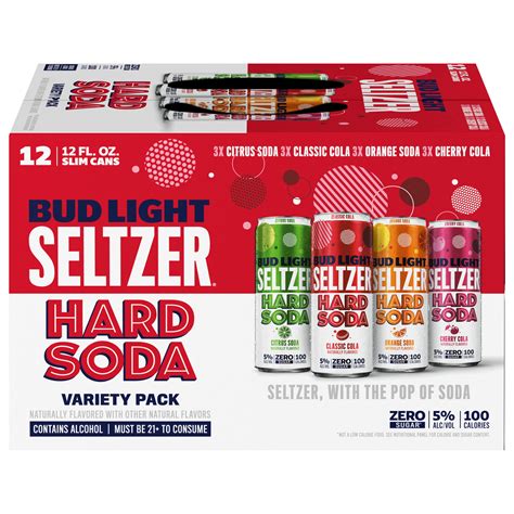 Bud Light Hard Seltzer Hard Soda Variety Pack, 12 Pack, 12 FL OZ Cans, 5 % ABV - Walmart.com