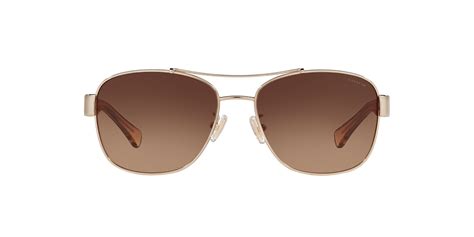 Coach - HC7064 Lt Gold/Crys Lt Brown Aviator Women Sunglasses - 56mm | Sunglasses women ...